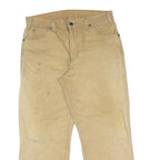 DICKIES Mens Regular Fit Beige Denim W32 L28 Workwear Zip Closure Jeans