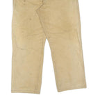 DICKIES Mens Regular Fit Beige Denim W32 L28 Workwear Zip Closure Jeans
