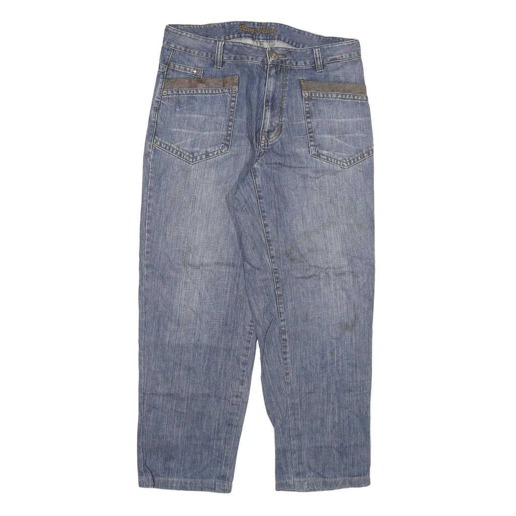 BAY JEANS Mens Jeans Blue Relaxed Straight Denim Medium W32 L29 Casual Stylish