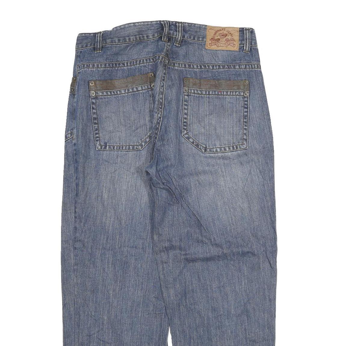 BAY JEANS Mens Jeans Blue Relaxed Straight Denim Medium W32 L29 Casual Stylish