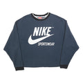 NIKE Womens Blue Crew Neck XS Sportswear Logo Sweatshirt Cotton Blend