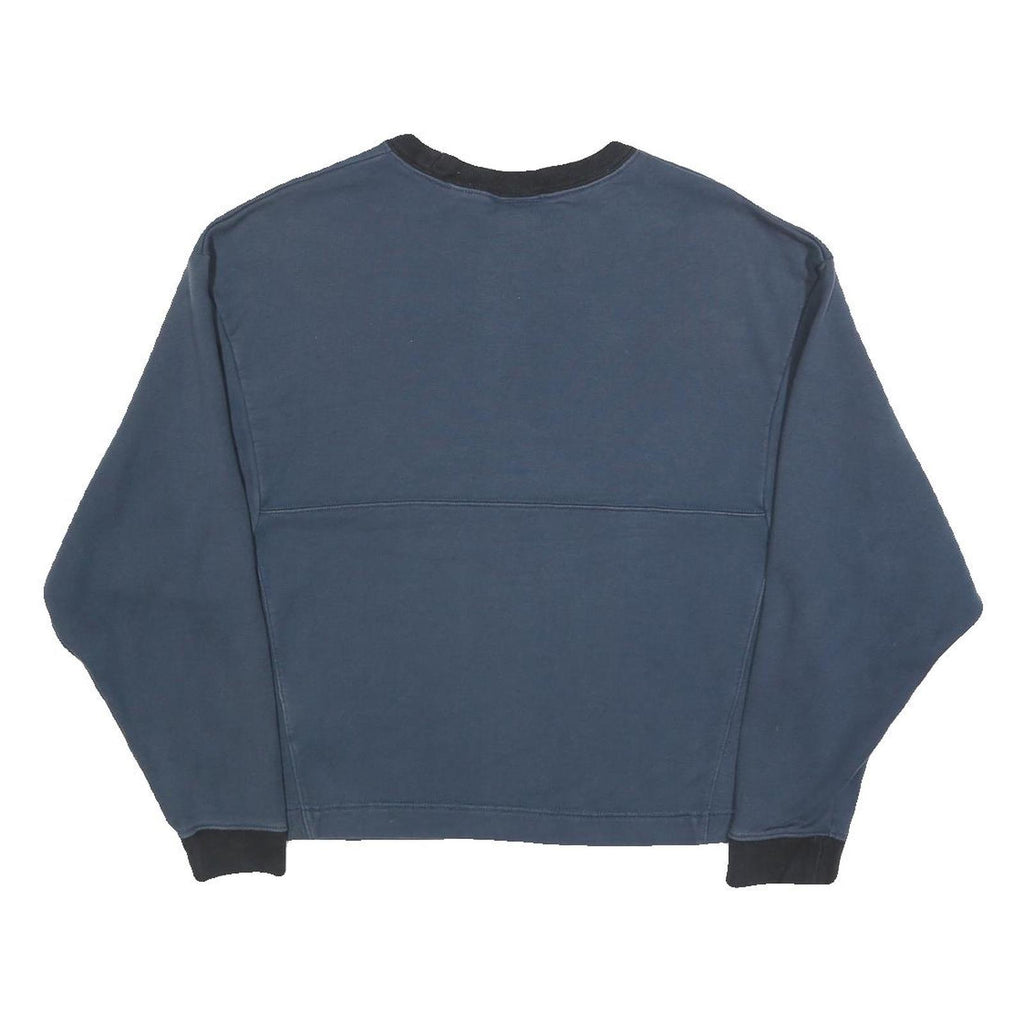 NIKE Womens Blue Crew Neck XS Sportswear Logo Sweatshirt Cotton Blend