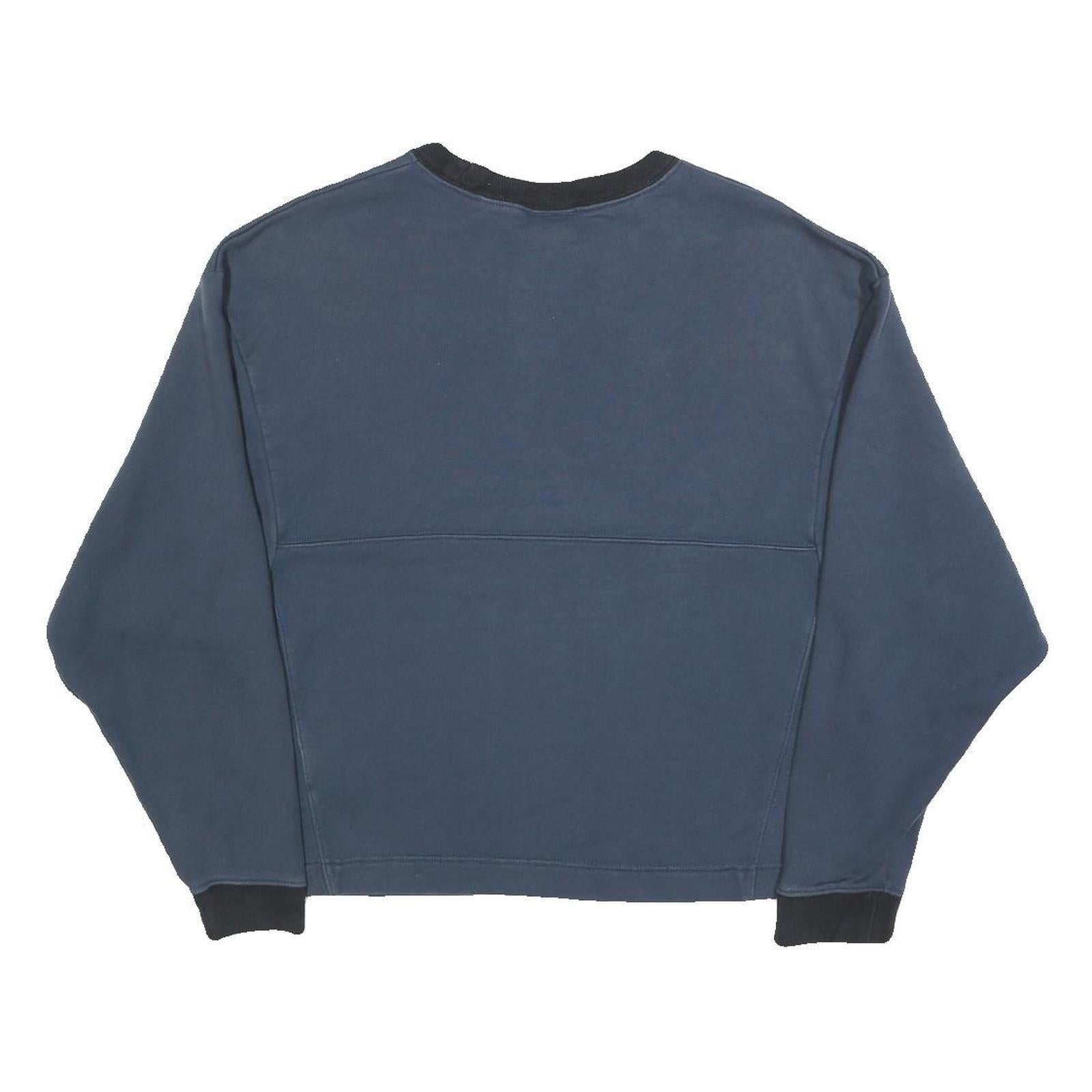 NIKE Womens Blue Crew Neck XS Sportswear Logo Sweatshirt Cotton Blend