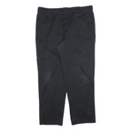 DICKIES Mens Cotton Blend Black Regular Straight Trousers W42 L32 Workwear Zip