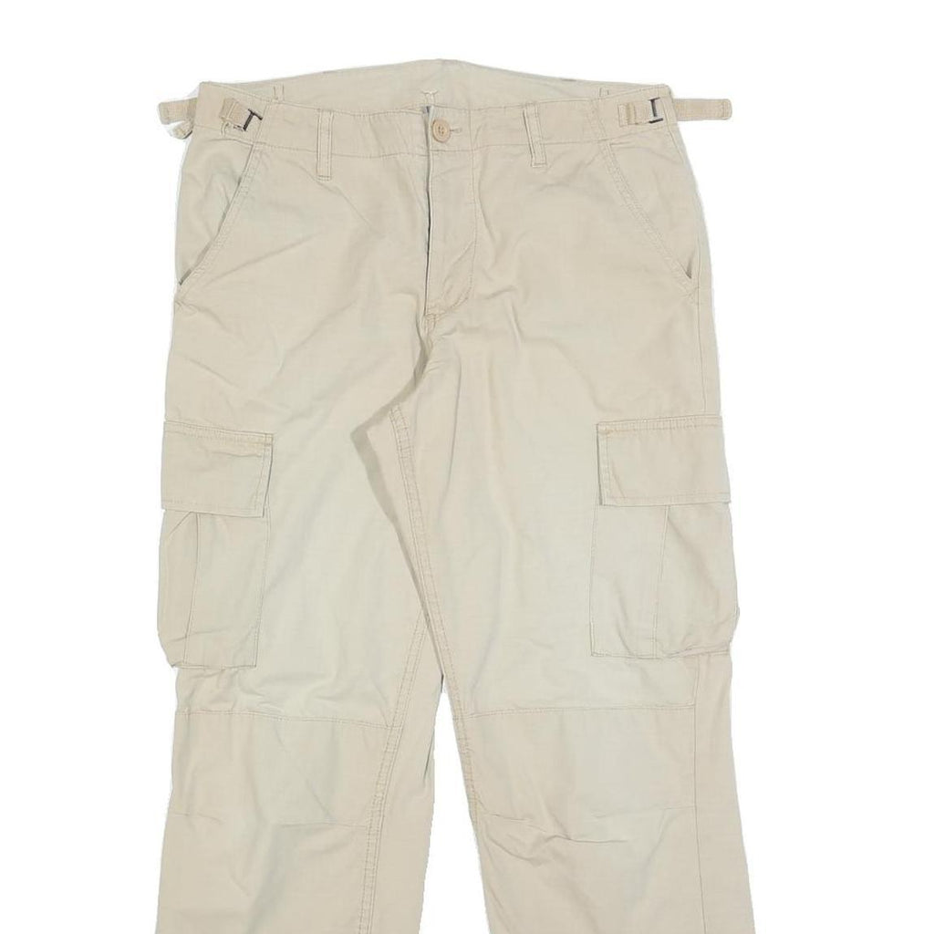 ROCKY Womens Cotton Blend Beige Regular Fit Cargo Trousers W30 L28 Utility Style
