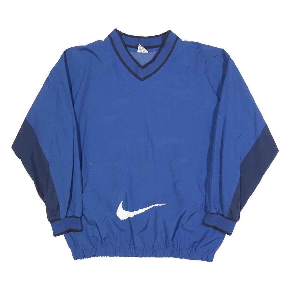 NIKE Boys Blue & Navy V-Neck XL Sweatshirt Pullover Swoosh Logo Sportswear