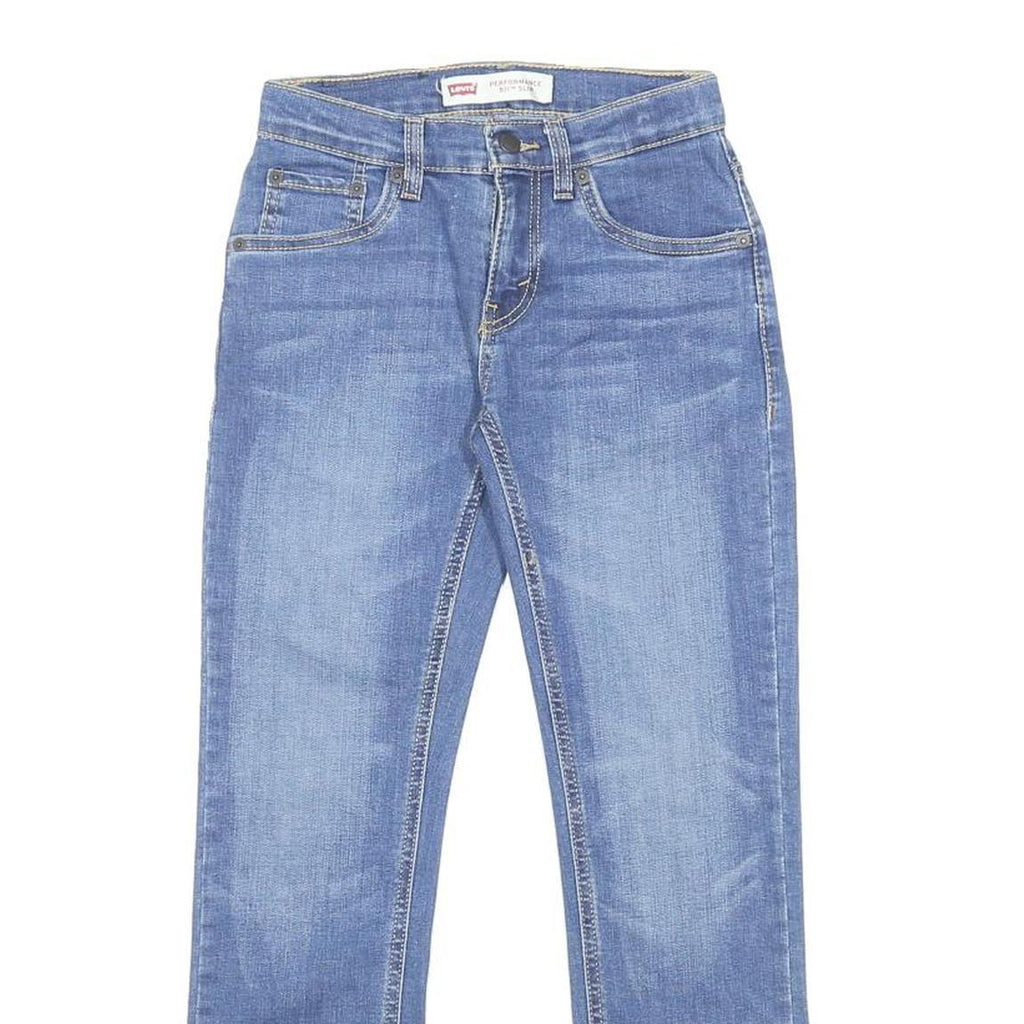 LEVI'S 511 Slim Boys Jeans Blue Slim Skinny Denim Light W25 L26 Zip Cotton Blend