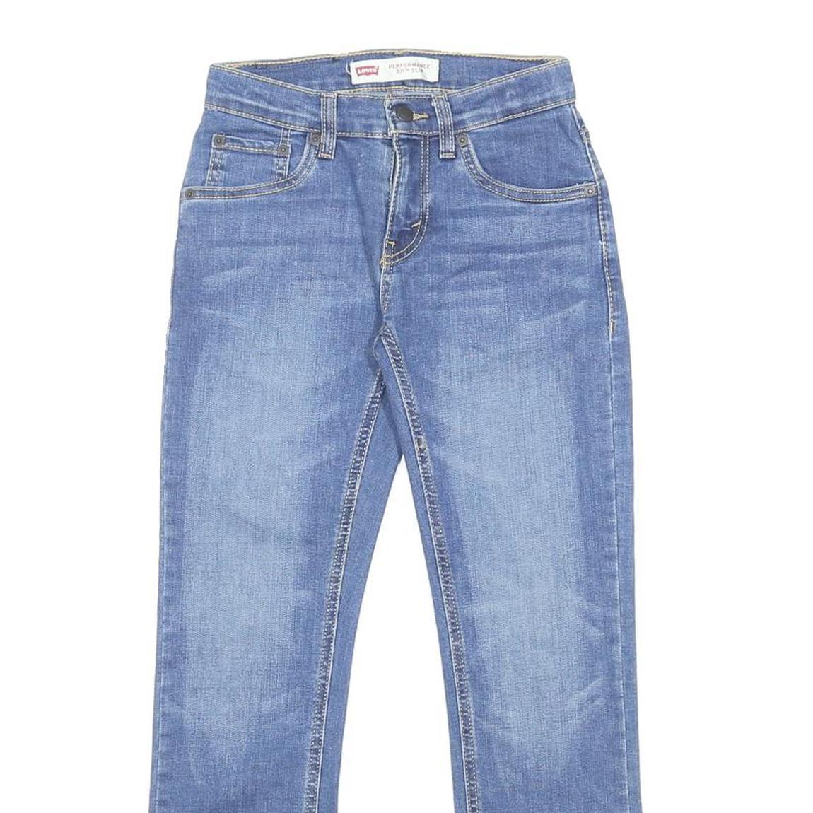 LEVI'S 511 Slim Boys Jeans Blue Slim Skinny Denim Light W25 L26 Zip Cotton Blend