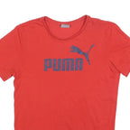 PUMA Mens Red Graphic T-Shirt XS Short Sleeve Crew Neck Cotton Blend Casual