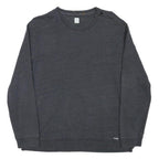 CALVIN KLEIN Mens Grey Cotton Blend Crew Neck XL Sweatshirt Zipper Detail