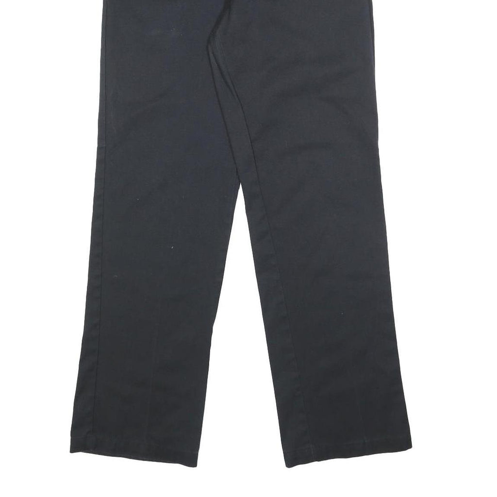 DICKIES Mens Cotton Blend Black Regular Straight Trousers W28 L32 Workwear Zip