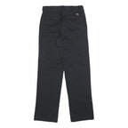 DICKIES Mens Cotton Blend Black Regular Straight Trousers W28 L32 Workwear Zip