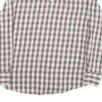 WESTERN ALOA Womens Brown & White Checked Shirt 2XL Cotton Blend Long Sleeve