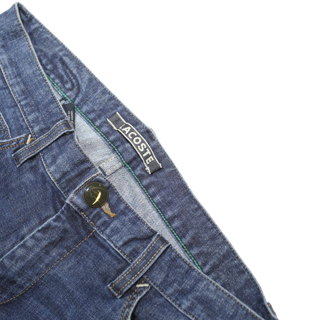 LACOSTE Womens Jeans Blue Regular Straight Denim Medium W29 L28 Classic Style
