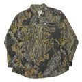 MOSSY OAK Mens Green Brown Camouflage Cotton Blend Shirt XL Outdoor Pattern
