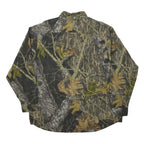 MOSSY OAK Mens Green Brown Camouflage Cotton Blend Shirt XL Outdoor Pattern