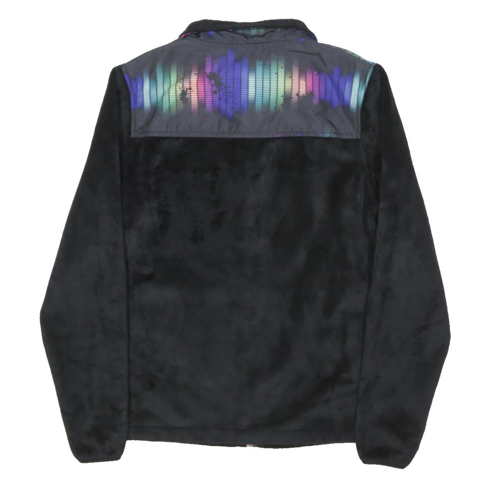 FILA Womens Black Polyester Blend Zip Up Jacket XS Colourblock Sport Casual