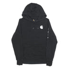 CARHARTT Womens Black Hoodie S Pullover Cotton Blend Casual Logo Print