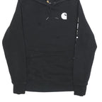 CARHARTT Womens Black Hoodie S Pullover Cotton Blend Casual Logo Print