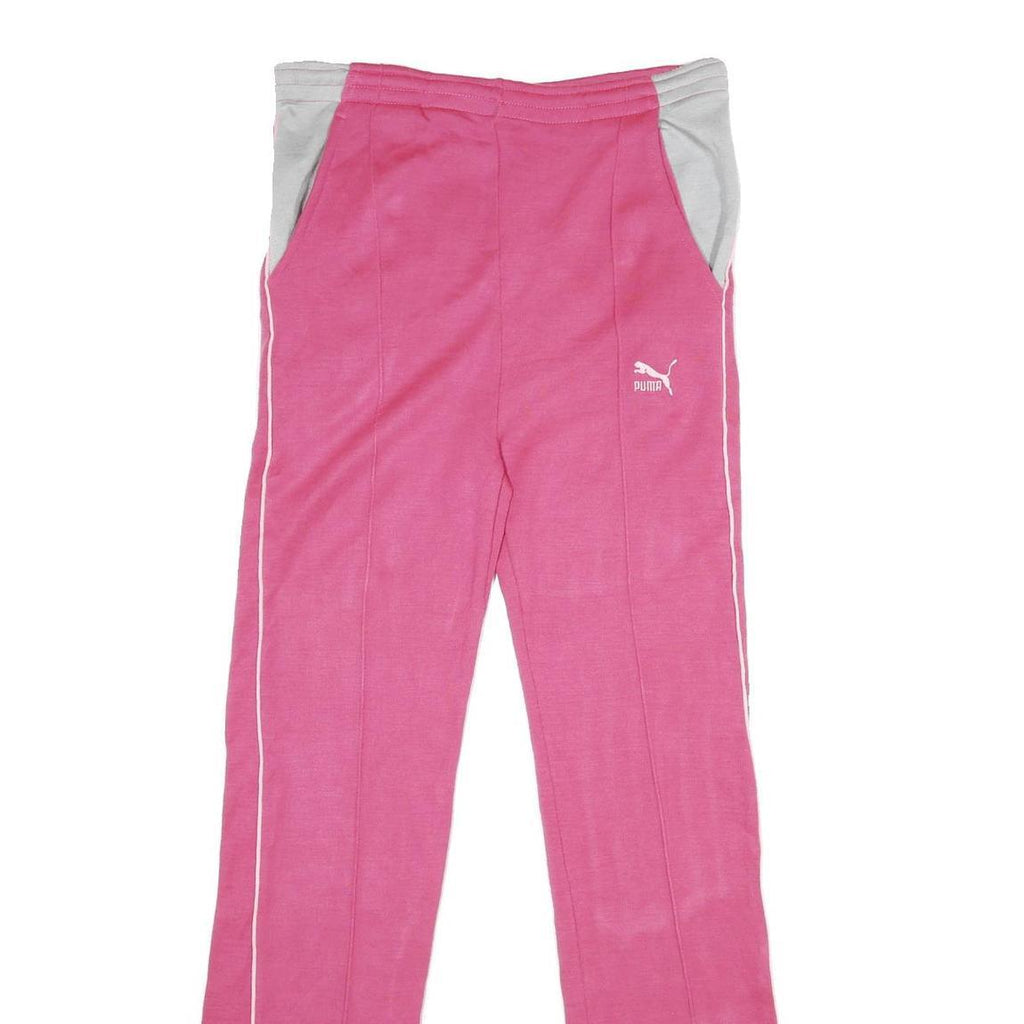 PUMA Womens Joggers Pink & Grey S W32 L31 Slim Tapered Fit Casual Sport