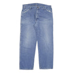 DICKIES Mens Jeans Blue Regular Straight Denim Medium W35 L29 Workwear Zip