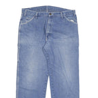 DICKIES Mens Jeans Blue Regular Straight Denim Medium W35 L29 Workwear Zip
