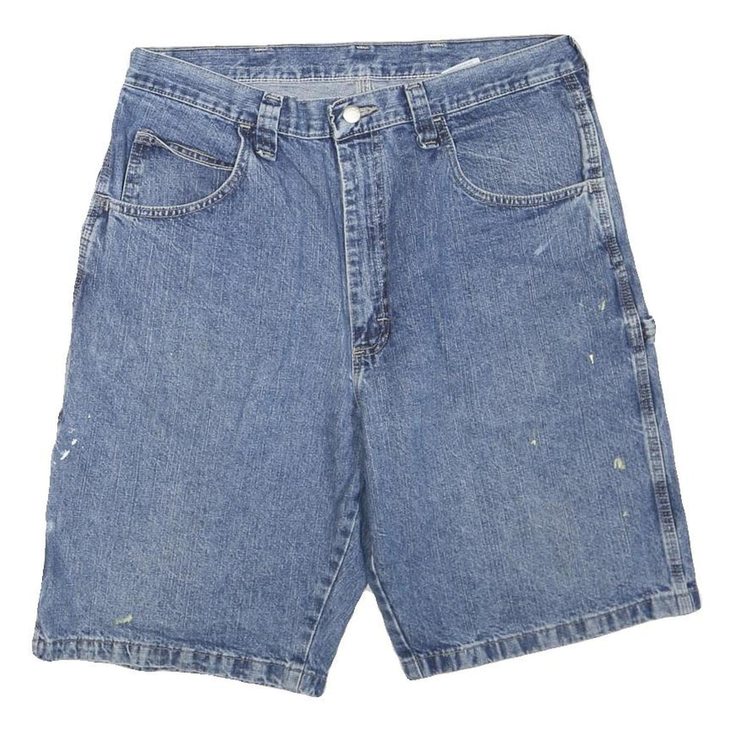 WRANGLER Mens Denim Blue Casual Shorts M W34 Workwear Utility Classic Fit