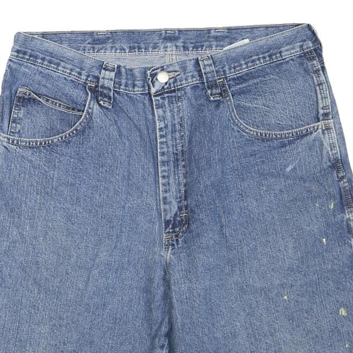 WRANGLER Mens Denim Blue Casual Shorts M W34 Workwear Utility Classic Fit