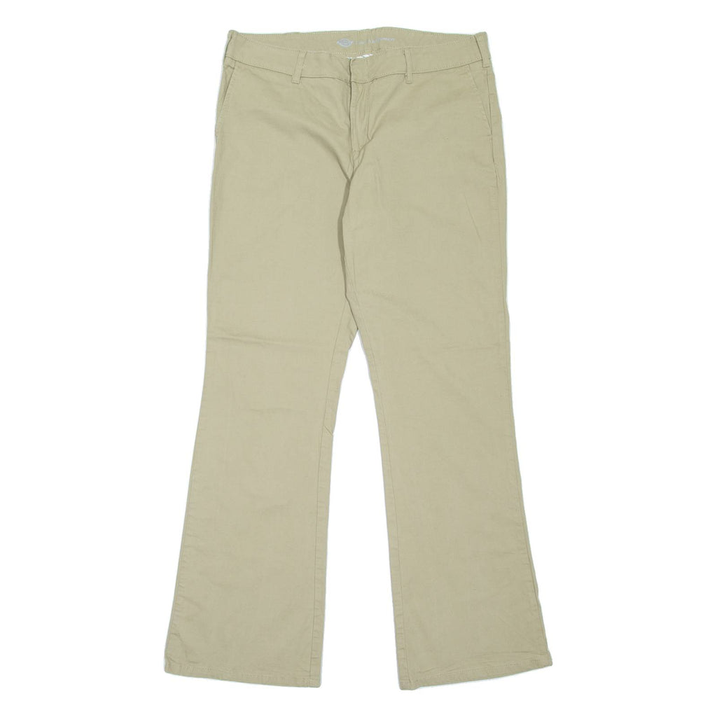 DICKIES Workwear Womens Trousers Beige Slim Bootcut W34 L33