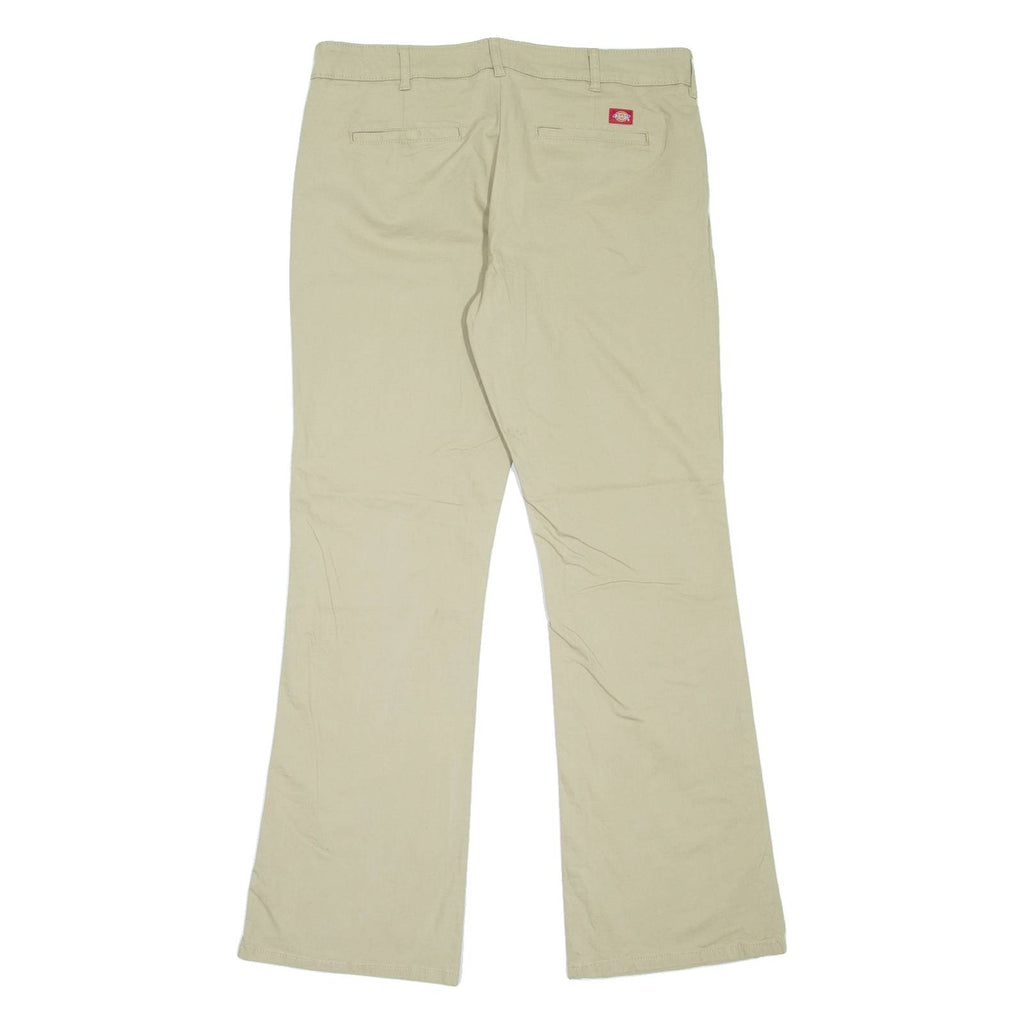 DICKIES Workwear Womens Trousers Beige Slim Bootcut W34 L33