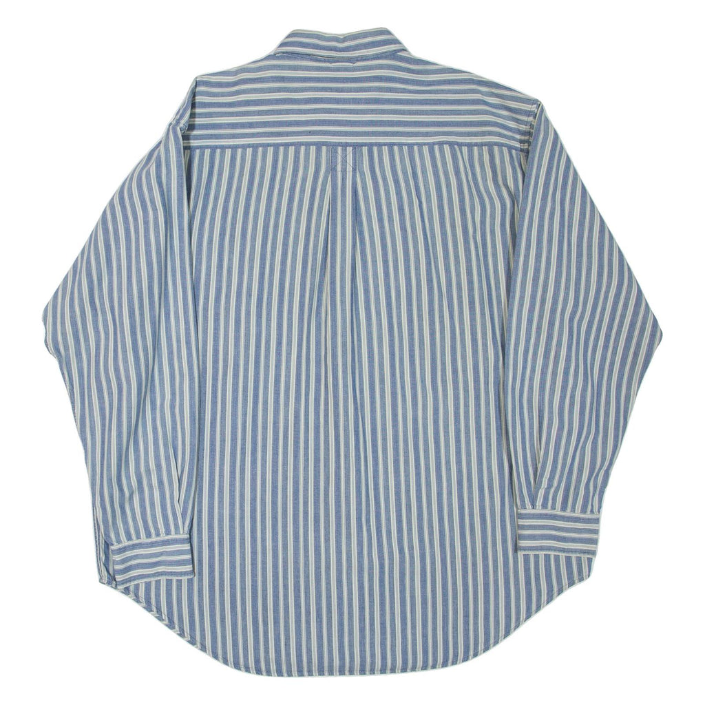 TIMBERLAND Mens Shirt Blue Striped Long Sleeve L