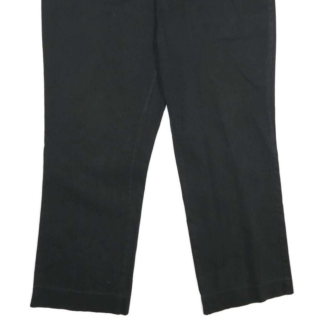 DICKIES Womens Black Cotton Blend Relaxed Straight Trousers W40 L30 Workwear