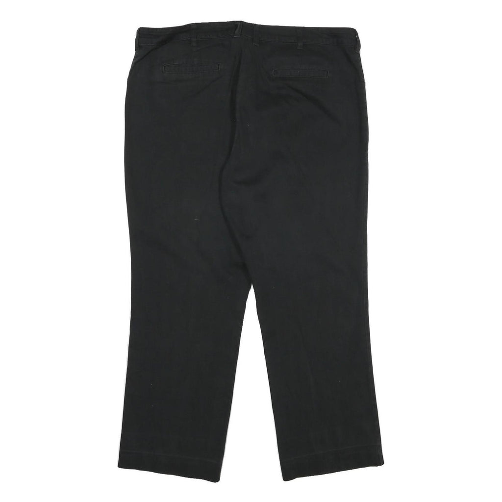 DICKIES Womens Black Cotton Blend Relaxed Straight Trousers W40 L30 Workwear