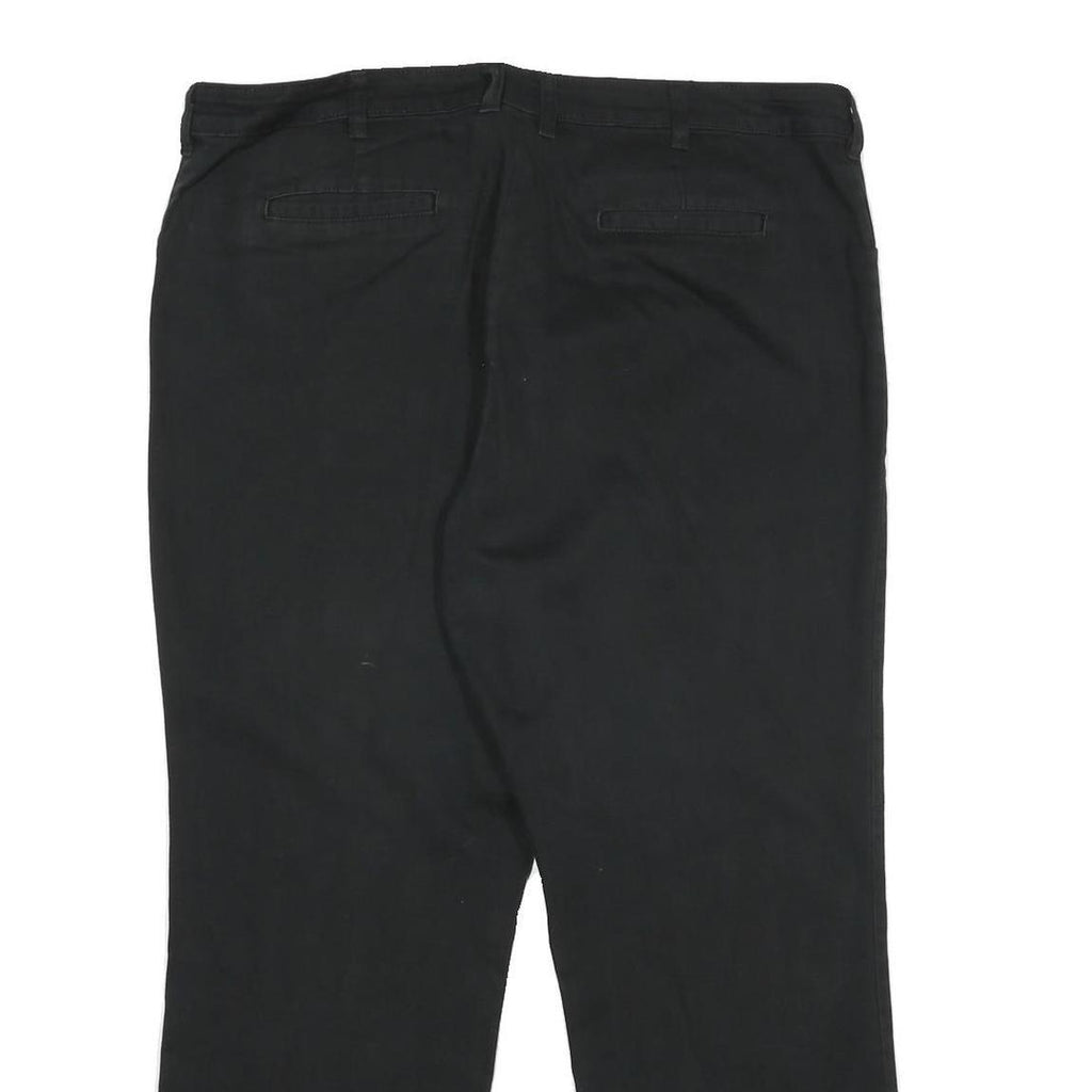 DICKIES Womens Black Cotton Blend Relaxed Straight Trousers W40 L30 Workwear