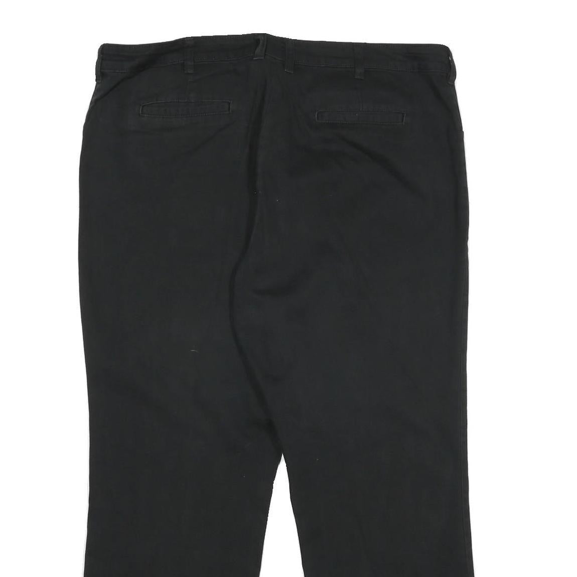 DICKIES Womens Black Cotton Blend Relaxed Straight Trousers W40 L30 Workwear