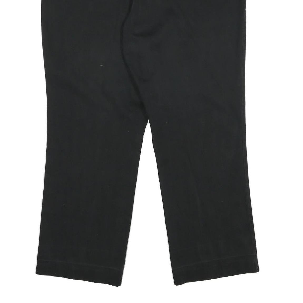 DICKIES Womens Black Cotton Blend Relaxed Straight Trousers W40 L30 Workwear