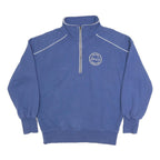 JOULES Womens Blue Sports Club Patterned Zip Neck Basic Knit UK 14 Jumper