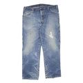 DICKIES Mens Jeans Blue Regular Straight Denim Medium W40 L30 Workwear Zip