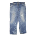 DICKIES Mens Jeans Blue Regular Straight Denim Medium W40 L30 Workwear Zip