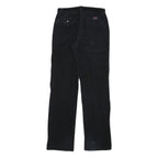 ASPIRIN BOY Mens Cotton Blend Black Regular Straight Trousers W28 L32 Casual Zip