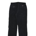 ASPIRIN BOY Mens Cotton Blend Black Regular Straight Trousers W28 L32 Casual Zip