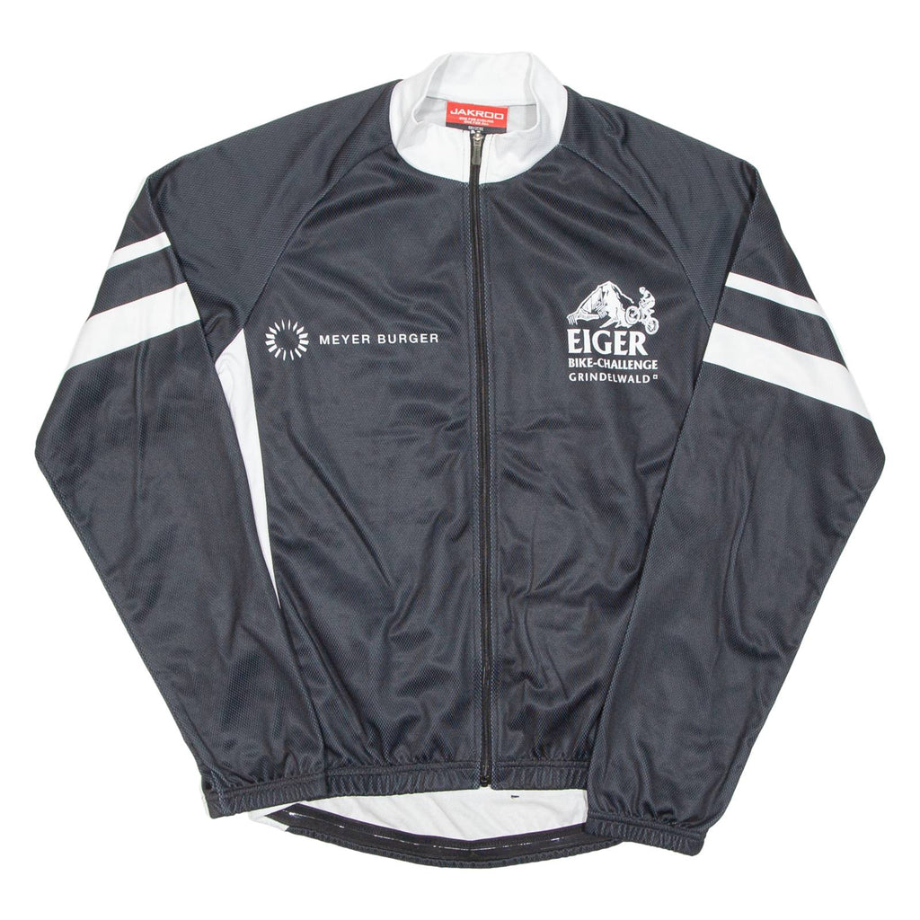 JACKAROO Cycling Mens Jersey Black Long Sleeve Full Zip M