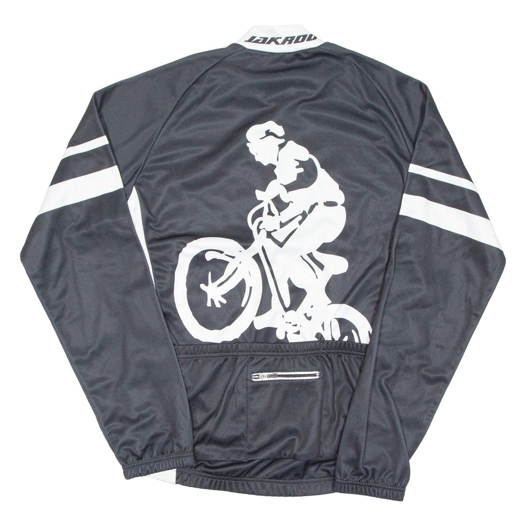 JACKAROO Cycling Mens Jersey Black Long Sleeve Full Zip M