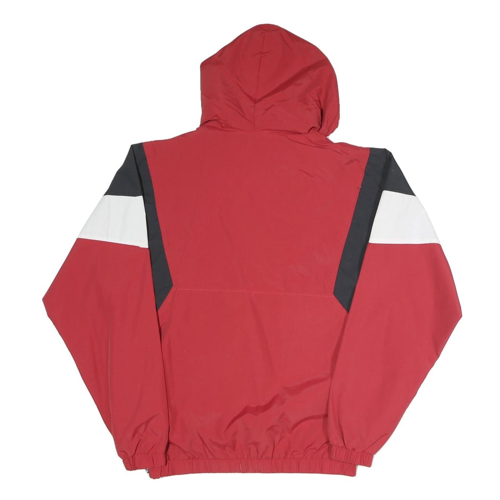 KARL KANI Mens Red Black & White Half Zip Jacket S Polyester Blend Colourblock