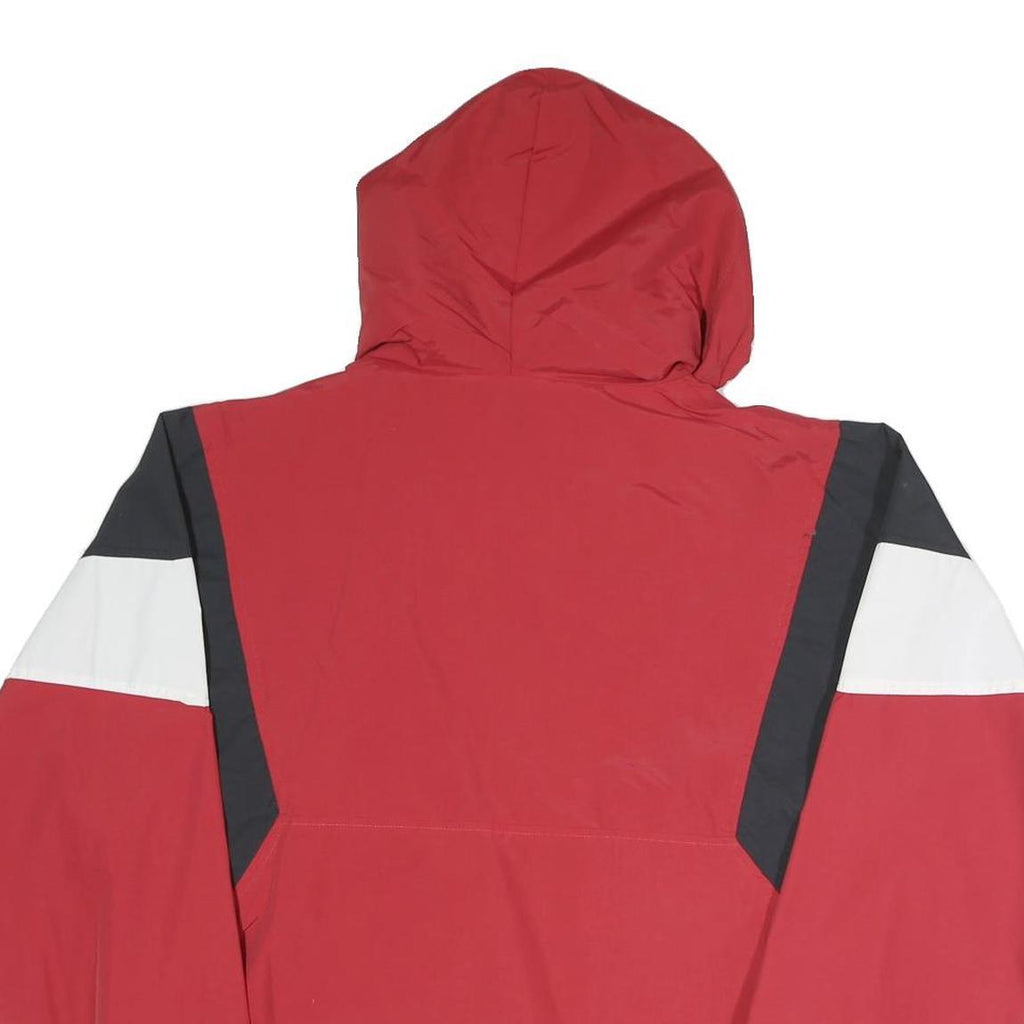 KARL KANI Mens Red Black & White Half Zip Jacket S Polyester Blend Colourblock