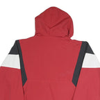 KARL KANI Mens Red Black & White Half Zip Jacket S Polyester Blend Colourblock