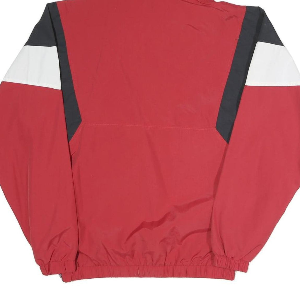 KARL KANI Mens Red Black & White Half Zip Jacket S Polyester Blend Colourblock