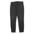 LEE Womens Slim Black Denim Jeans Zip W28 L25 Frayed Hem Stretch Cotton Blend