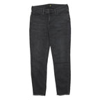 LEE Womens Slim Black Denim Jeans Zip W28 L25 Frayed Hem Stretch Cotton Blend
