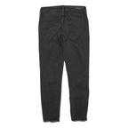 LEE Womens Slim Black Denim Jeans Zip W28 L25 Frayed Hem Stretch Cotton Blend